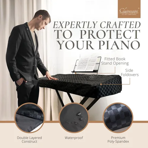 Miniatura 2 de Clairevoire Roland FP-90X - Funda para piano digital, funda para teclado de piano Roland serie FP, duradera e impermeable, funda antipolvo