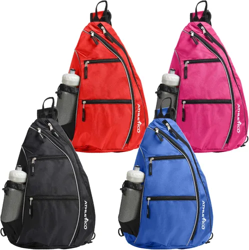 Miniatura 8 de Bolsa de Hombro Athletico - Mochila Cruzada para Pickleball, Tenis, Racketball y Viaje para Hombres y Mujeres Negro