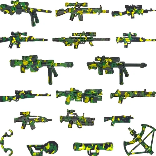 Miniatura 3 de 390+ Piezas Paquete de Armas Militares Juguetes de Bloques de Construcción Conjunto de Armas del Ejército Conjunto de Equipo de Soldado Kits