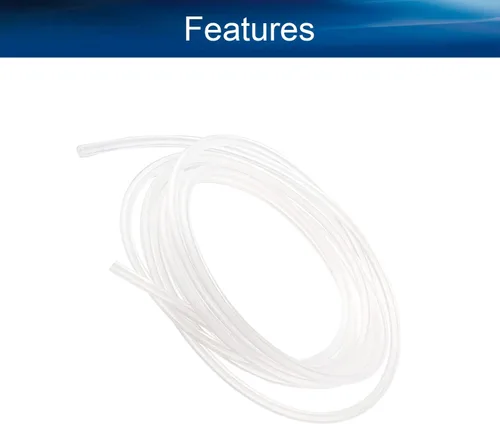 Miniatura 4 de Bettomshin 1 tubo de silicona de 3.3 ft de longitud, 0.039 in de diámetro interior, 0.118 in de diámetro exterior, tubo de goma de silicona flexible