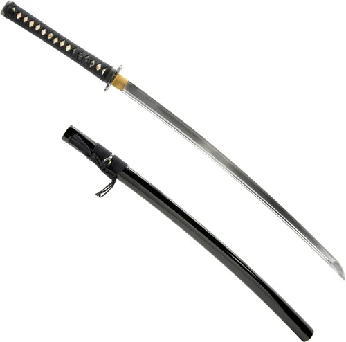 Miniatura 8 de HMS Samurai Katana Sword, Functional, Hand Forged, 1045 Carbon Steel, Heat Tempered, Full Tang, Sharp