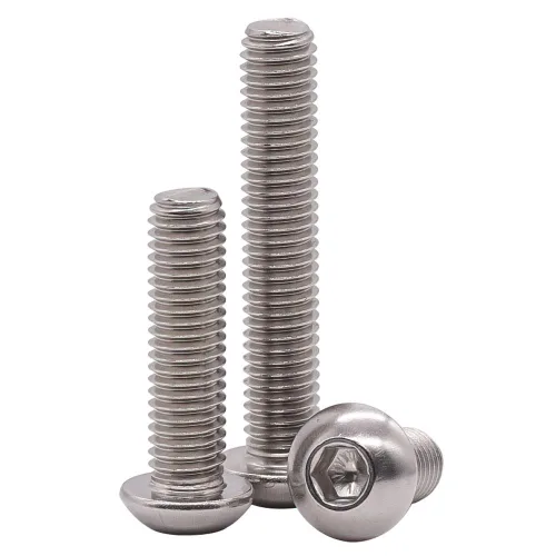 Miniatura 8 de Tornillos de cabeza de enchufe de 3/8-16 x 1 botón, acero inoxidable 304 18-8, rosca completa, rosca gruesa UNC, accionamiento hexagonal Allen, 5