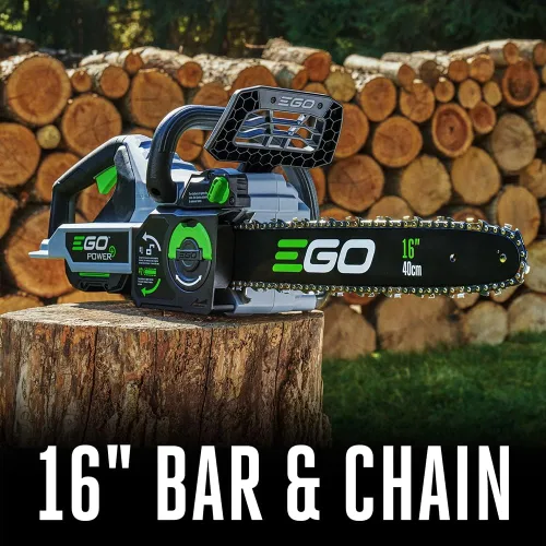 Miniatura 3 de EGO POWER+ Sierra de cadena, motosierra alimentada por batería de 16 pulgadas, eléctrica inalámbrica, batería y cargador no incluidos - CS1610