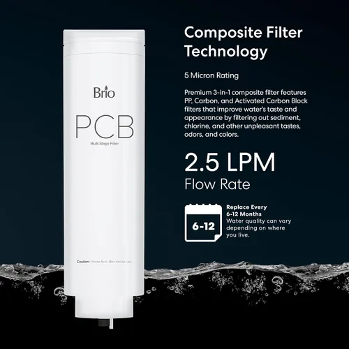 Miniatura 3 de Brio Reemplazo del filtro de agua de 3 etapas para sistemas de filtración ROSL500 y ROSL500WHT