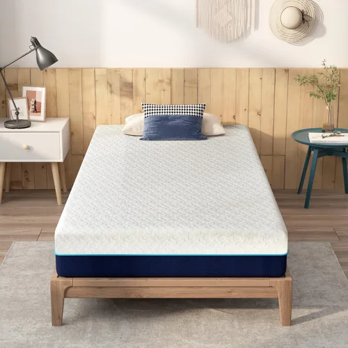 Miniatura 2 de Colchón Twin de 6 pulgadas para niños, litera o cama alta, colchón de espuma viscoelástica para alivio de presión, colchón con infusión de gel