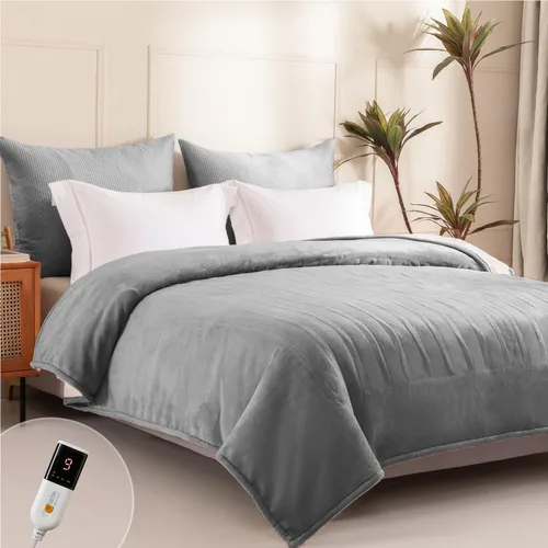 Miniatura 21 de Manta Eléctrica Térmica de 50" x 60" - Manta Térmica Eléctrica con 5 Niveles de Calefacción y 3 Horas de Apagado Automático, Lavable a Máquina