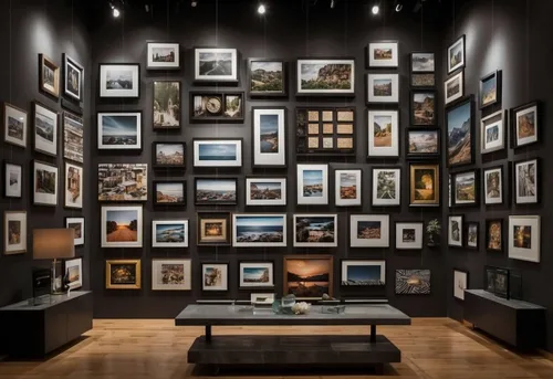 Miniatura 7 de STAS Cliprail Pro - Juego de sistema para colgar fotos, color negro, cubre 4.92 pies de espacio de pared, riel de fotos resistente y kit de galería