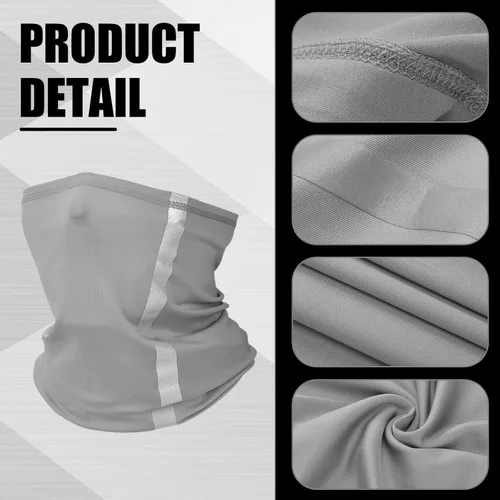 Miniatura 4 de SATINIOR 8 unidades de sombrero duro de ala completa para el sol, protección solar, protección para el cuello, polaina para el cuello, bufanda Gris
