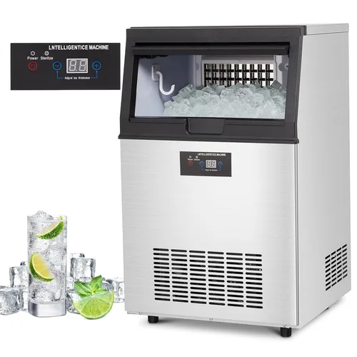 Miniatura 3 de Máquina para hacer hielo, 80 libras/24 horas, capacidad de hielo de encimera, contenedor de hielo de 30 libras, 32 cubitos de hielo/ciclo, máquina