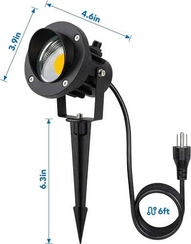 Miniatura 8 de SUNVIE Foco LED para exteriores con sensor de luz fotocélula del anochecer al amanecer, luces de paisaje de 20 W, 120 V CA, 3000 K, blanco cálido
