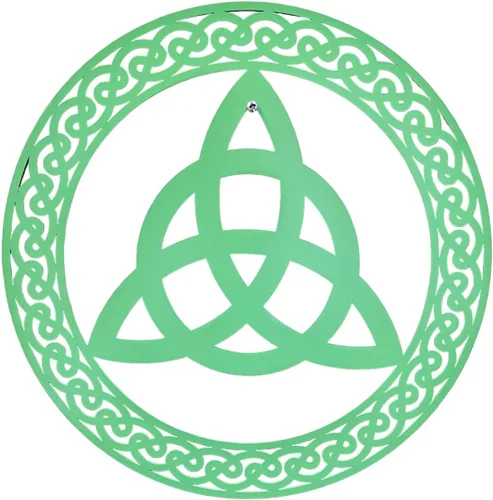 Miniatura 4 de Exclusively Irish Trinity Knot - Colgante de pared de forma redonda (latón antiguo)