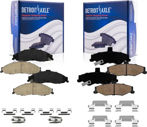Miniatura 45 de Detroit Axle - Pastillas de Freno Delantero para Mercedes- Benz C230 C250 C300 SLK250, Pastillas de Freno Cerámica w/Reemplazo de Hardware