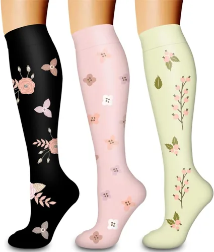 Miniatura 9 de Calcetines de compresión para mujeres y hombres (3 pares) – El mejor apoyo para enfermeras, correr, senderismo, recuperación y calcetines de vuelo