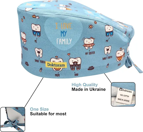 Miniatura 3 de Print Scrub Caps - Sombrero perfecto para enfermeras, médicos y EMTs..