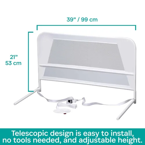 Miniatura 5 de KidCo Paquete doble de malla y acero telescópico para cama infantil infantil para cama individual, matrimonial, queen y king, plataforma o marco