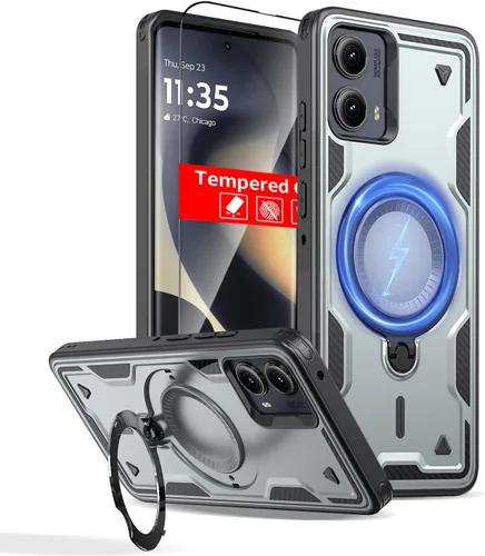 Miniatura 118 de Funda magnética para Google Pixel 9A compatible con cargador inalámbrico MagSafe, para Pixel 9A, funda de teléfono integrada de 360 °, con 2