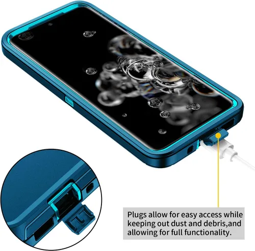 Miniatura 5 de Funda para Galaxy S20 Ultra 5G, resistente a prueba de golpes, 3 capas, protección de cuerpo completo, funda resistente para Galaxy S20 Ultra de 6.9