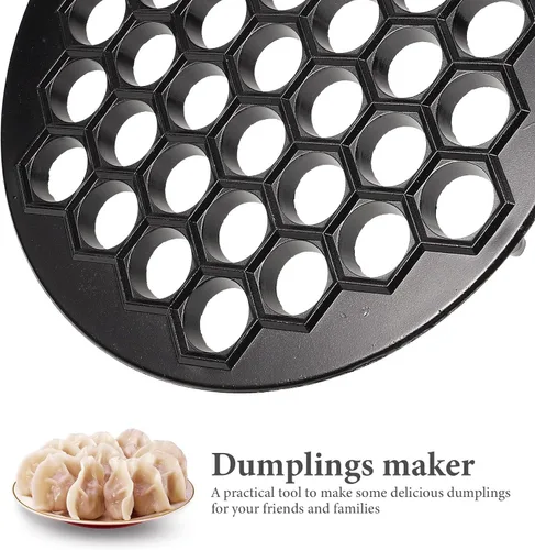 Miniatura 5 de DOITOOL Molde ruso para hacer ravioles para hacer albóndigas, pelmeni, molde de metal, pelmeni, máquina de albóndigas de carne, cortador