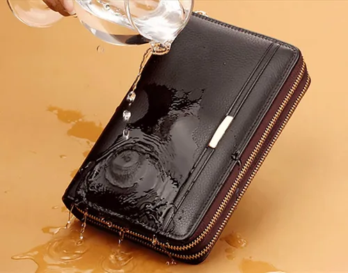 Miniatura 8 de Black Sales Friday Deals - Cartera larga de cuero para hombre, bolsa de mano grande de viaje para negocios, funda para teléfono celular, funda