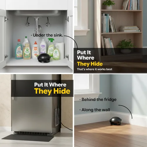 Miniatura 7 de Estaciones de cebo de infestación para interiores – Control de cucarachas grande, fórmula de orientación para nidos, diseño resistente a los niños