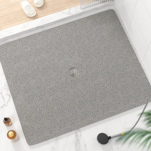 Miniatura 28 de HITSLAM - Tapete cuadrado para ducha, de 24 x 24 pulgadas, tapete de baño antideslizante para bañera, tapetes de baño de alcachofa de PVC suave