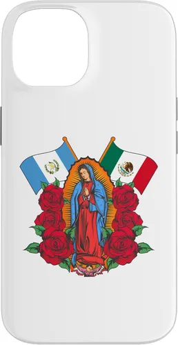 Miniatura 4 de Funda para iPhone 13 Pro Max Virgen de Guadalupe con bandera de Guatemala y México