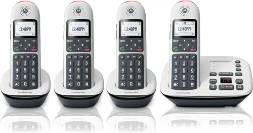 Miniatura 8 de Motorola CD5012 Teléfono Digital Inalámbrico con Contestador Automático (2 Teléfonos) Sistema DECT 6.0 de Largo Alcance, Botones Grandes y Pantalla