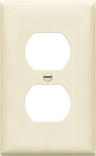 Miniatura 29 de ENERLITES Placa de pared de salida de receptáculo dúplex de tamaño mediano, placas de cubiertas de toma de corriente, tamaño medio de 1 banda, 4.88