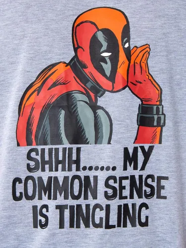 Miniatura 2 de Juego de pijama de Deadpool de Marvel para hombre con sentido común y hormigueo, 2 piezas