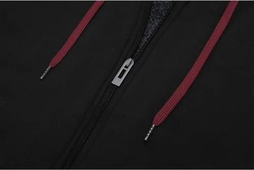 Miniatura 121 de GEEK LIGHTING Sudadera con capucha y cremallera para hombre, forro polar, chaqueta gruesa con capucha para invierno, cálida sudadera atlética