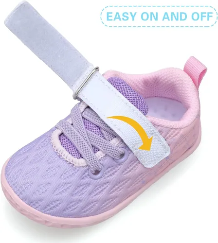 Miniatura 3 de FEETCITY Zapatillas de bebé para niños y niñas, zapatos de primera caminata, zapatos de cuna para recién nacidos, zapatos de meter