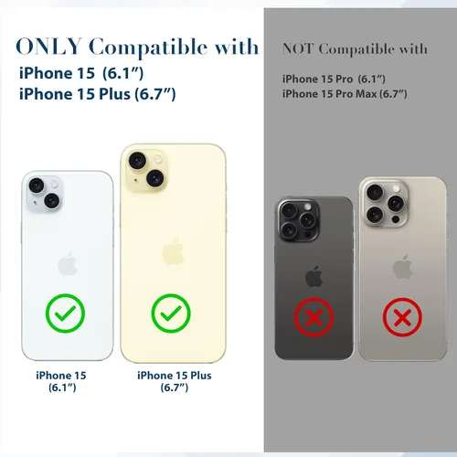 Miniatura 2 de Goton Compatible con iPhone 15 Plus – 15 protector de lente de cámara, cubierta de metal con purpurina brillante, accesorios protectores de pantalla