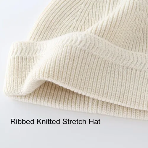 Miniatura 3 de LLmoway Gorro de punto con puños para hombre y mujer, sombrero de pescador de invierno, 50% lana