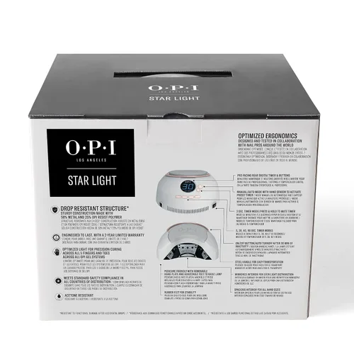 Miniatura 10 de OPI Lámpara de gel Star Light 3.0 Lámpara LED prémium para uñas de gel Resistente a caídas Curado uniforme Con placa de mano y cable