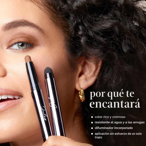 Miniatura 4 de Julep - Sombra de ojos 101 de crema a polvo, impermeable, barra con sombra de ojos – brillo perla – duradera, a prueba de arrugas, sombra de ojos