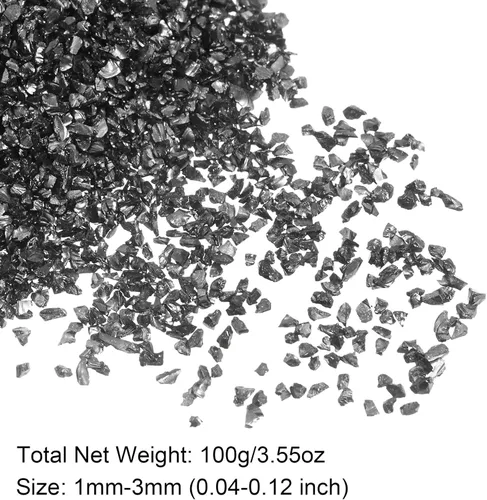 Miniatura 2 de HARFINGTON Chips de vidrio triturado de 3.53 oz/3.55 onzas, 0.039 in-0.118 in, vidrio metálico irregular con purpurina para manualidades, relleno