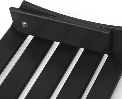 Miniatura 4 de WestinTrends Reposapiés otomano Adirondack para patio al aire libre, taburete de madera de polietileno para todo tipo de clima, ampliamente Negro