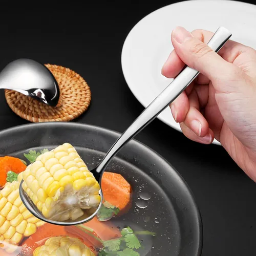 Miniatura 6 de Cucharón de sopa de acero inoxidable de 3 piezas, cucharón de salsa