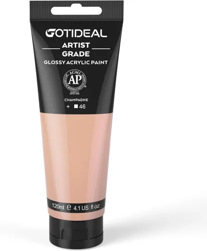 Miniatura 12 de GOTIDEAL - Pintura acrílica sienna tostado, tubos de 4.1 oz, no tóxicas, duradera, para pintor adulto o niño y para lienzo, madera, arcilla, tela