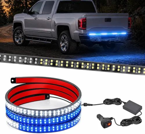 Miniatura 12 de Nilight - Tira de luz LED para plataforma trasera de 30 pulgadas de UTV, 204 LED, luces de freno ámbar, luces intermitentes rojas, compatible