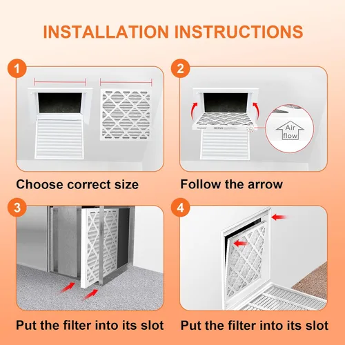 Miniatura 5 de Filtro de aire de 14 x 14 x 1 pulgadas, paquete de 4 filtros de aire plisados MERV 11 HVAC para horno de CA para oficina en casa MPR 1000 FPR 7