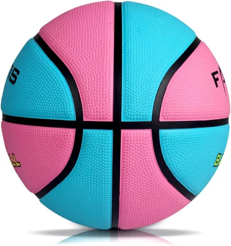 Miniatura 3 de Baloncesto para niños y niñas de 3/5 (22 pulgadas/27.5 pulgadas), baloncesto de goma de alta calidad para interiores y exteriores, para niños y azul