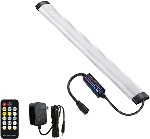 Iluminación regulable debajo del gabinete, barra de luz LED que cambia de temperatura de color, luz diurna a luz blanca cálida, lámpara de control