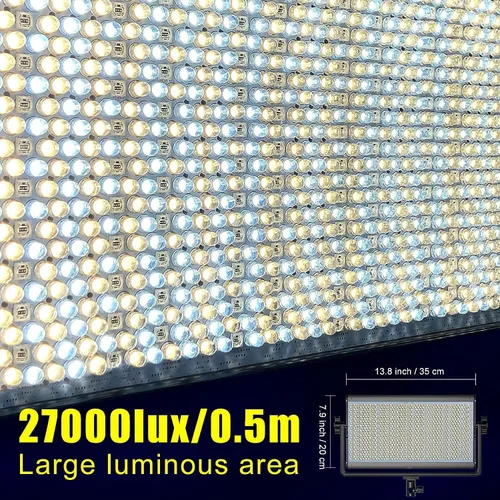Miniatura 2 de GVM - Luz de video RGB 1500D, luz de fotografía de 75 W con control Bluetooth, panel de luz LED para fotografía, estudio de YouTube, grabación