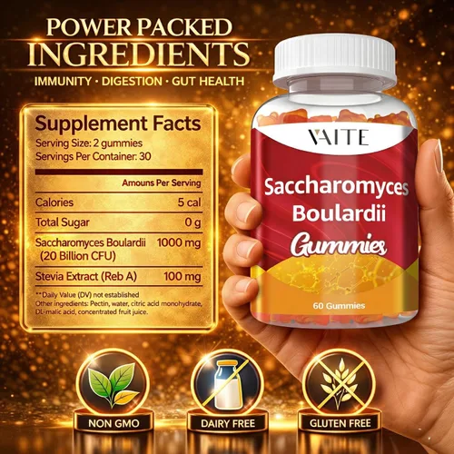 Miniatura 3 de Saccharomyces Boulardii Probióticos 500mg – Suplementos de salud intestinal y apoyo Candida, probióticos para mujeres y hombres, apoyo digestivo e