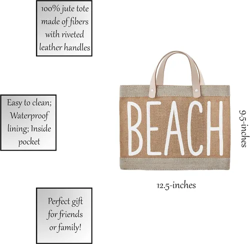 Miniatura 3 de Santa Barbara Design Studio Hold Everything - Bolsa de yute impermeable, mini, playa
