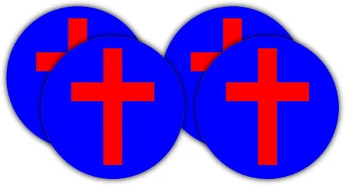 Etiqueta engomada del sombrero de la bandera cristiana/etiqueta de la herramienta de la caja del almuerzo del casco religioso