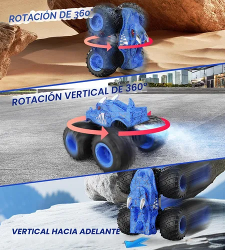 Miniatura 7 de BAODLON Coche Monstruo de Control Remoto, Camiones Monstruo RC de 2.4GHz Juguetes para Niños de 3 4 5 6 7 8 Años, Camión RC Todo Terreno Fuera