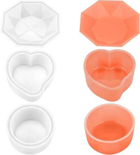 Miniatura 8 de Gartful 3 moldes de resina para platos, moldes de bandeja de joyería de silicona, contenedor de almacenamiento, moldes de fundición de resina epoxi