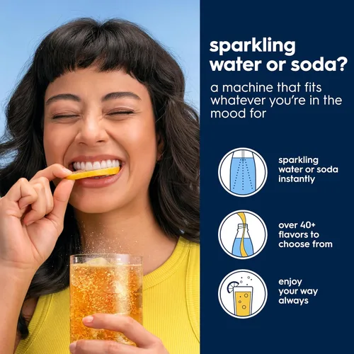 Miniatura 4 de SodaStream - Máquina de agua con gas ART PAQUETE DE VALOR Sistema de CO2 CQC Incluye 2 cilindros de CO2, 2 botellas de 32 onzas líquidas aptas